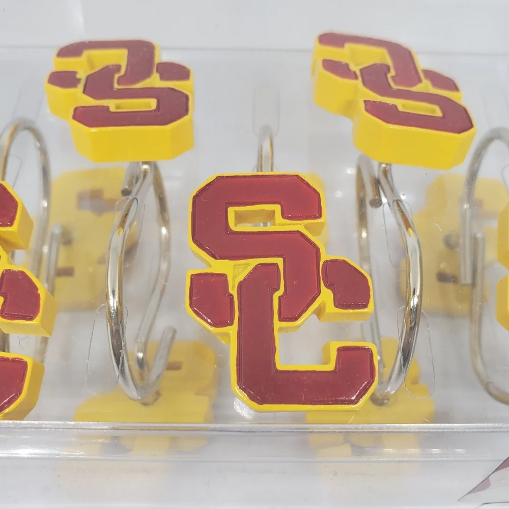 USC University of Southern California Trojans Shower Curtain Hooks Rings…